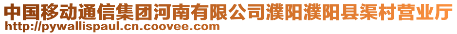 中國移動(dòng)通信集團(tuán)河南有限公司濮陽濮陽縣渠村營業(yè)廳