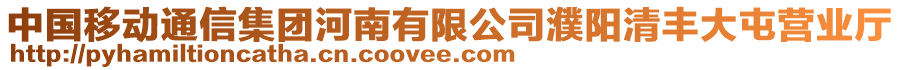 中國移動通信集團河南有限公司濮陽清豐大屯營業(yè)廳