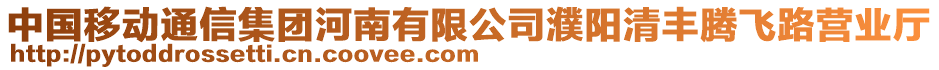 中國(guó)移動(dòng)通信集團(tuán)河南有限公司濮陽(yáng)清豐騰飛路營(yíng)業(yè)廳