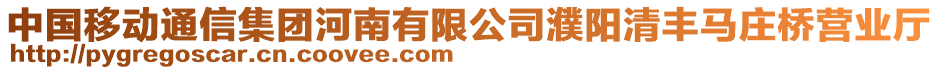 中國移動通信集團(tuán)河南有限公司濮陽清豐馬莊橋營業(yè)廳