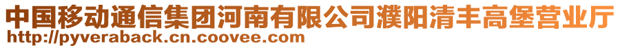 中國(guó)移動(dòng)通信集團(tuán)河南有限公司濮陽(yáng)清豐高堡營(yíng)業(yè)廳