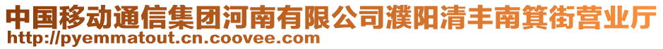 中國移動通信集團河南有限公司濮陽清豐南箕街營業(yè)廳