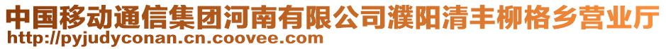 中國移動通信集團河南有限公司濮陽清豐柳格鄉(xiāng)營業(yè)廳