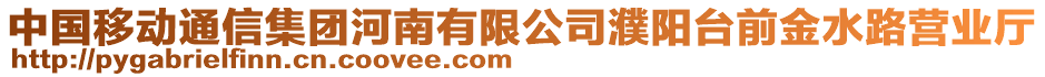 中國移動通信集團河南有限公司濮陽臺前金水路營業(yè)廳