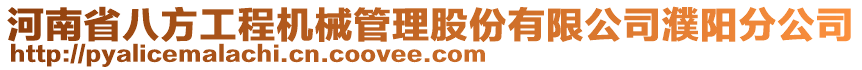 河南省八方工程機(jī)械管理股份有限公司濮陽分公司