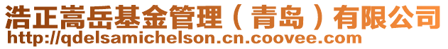 浩正嵩岳基金管理（青島）有限公司