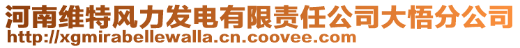 河南維特風(fēng)力發(fā)電有限責(zé)任公司大悟分公司