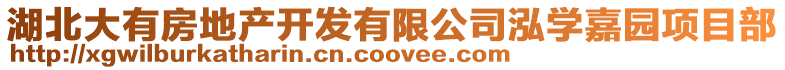 湖北大有房地產開發有限公司泓學嘉園項目部