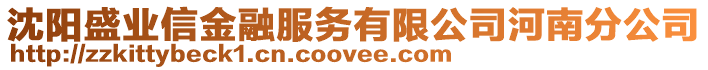 沈陽盛業信金融服務有限公司河南分公司