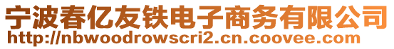 寧波春億友鐵電子商務(wù)有限公司