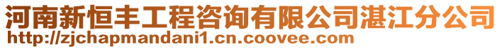 河南新恒豐工程咨詢有限公司湛江分公司