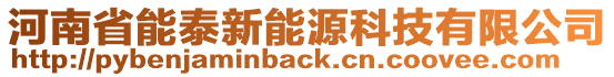 河南省能泰新能源科技有限公司