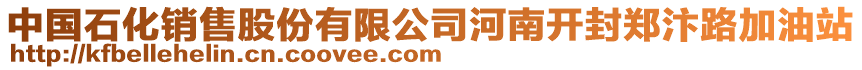 中國(guó)石化銷售股份有限公司河南開(kāi)封鄭汴路加油站