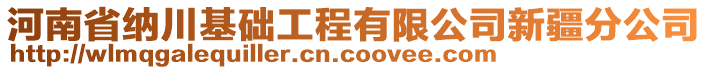 河南省納川基礎(chǔ)工程有限公司新疆分公司