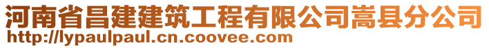 河南省昌建建筑工程有限公司嵩縣分公司