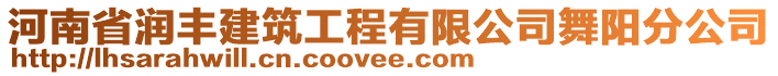 河南省潤豐建筑工程有限公司舞陽分公司