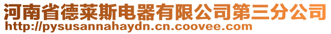 河南省德萊斯電器有限公司第三分公司