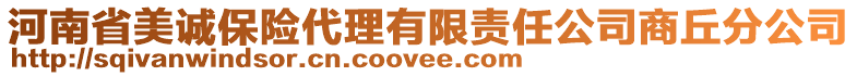 河南省美誠保險代理有限責任公司商丘分公司