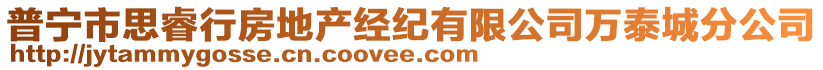 普寧市思睿行房地產(chǎn)經(jīng)紀有限公司萬泰城分公司