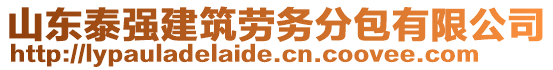 山東泰強(qiáng)建筑勞務(wù)分包有限公司