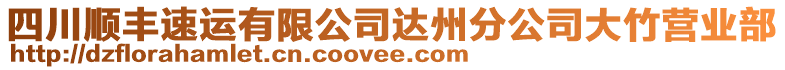 四川順豐速運(yùn)有限公司達(dá)州分公司大竹營業(yè)部