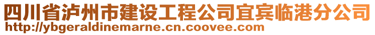 四川省瀘州市建設(shè)工程公司宜賓臨港分公司