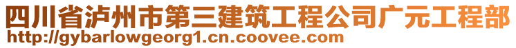 四川省瀘州市第三建筑工程公司廣元工程部