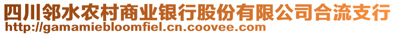 四川鄰水農(nóng)村商業(yè)銀行股份有限公司合流支行