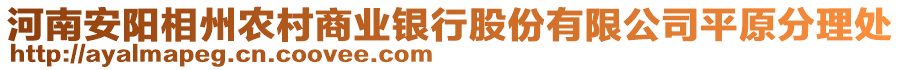 河南安陽相州農村商業(yè)銀行股份有限公司平原分理處