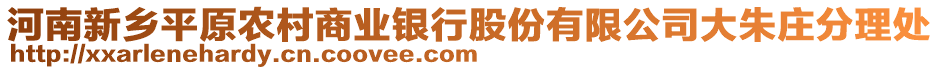 河南新鄉(xiāng)平原農(nóng)村商業(yè)銀行股份有限公司大朱莊分理處