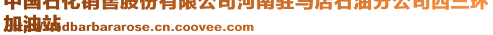 中國石化銷售股份有限公司河南駐馬店石油分公司西三環
加油站