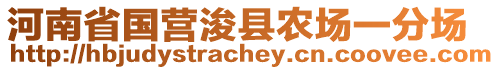 河南省國營?？h農(nóng)場一分場