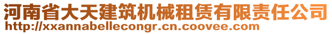 河南省大天建筑機械租賃有限責任公司