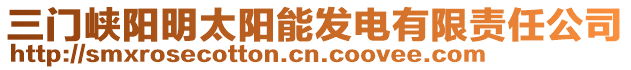 三門峽陽明太陽能發(fā)電有限責(zé)任公司