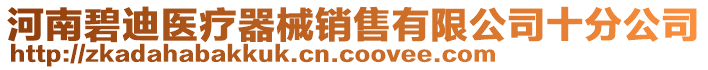 河南碧迪醫(yī)療器械銷售有限公司十分公司