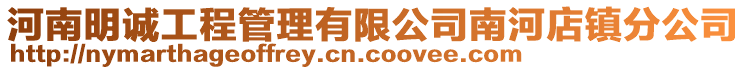 河南明誠工程管理有限公司南河店鎮分公司