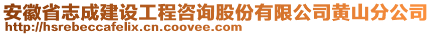 安徽省志成建設(shè)工程咨詢(xún)股份有限公司黃山分公司