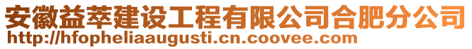 安徽益萃建設工程有限公司合肥分公司