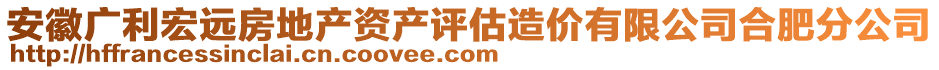 安徽廣利宏遠房地產資產評估造價有限公司合肥分公司