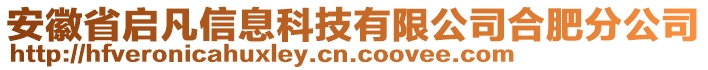 安徽省啟凡信息科技有限公司合肥分公司