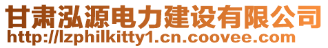 甘肅泓源電力建設(shè)有限公司