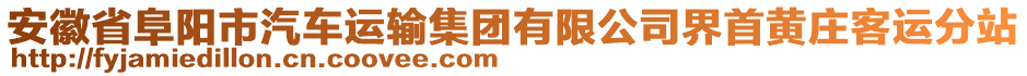 安徽省阜陽市汽車運輸集團有限公司界首黃莊客運分站