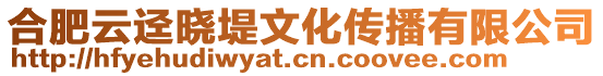 合肥云逕曉堤文化傳播有限公司