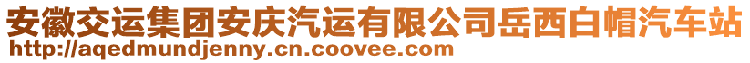 安徽交運集團安慶汽運有限公司岳西白帽汽車站