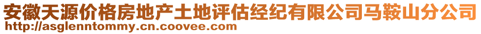 安徽天源價(jià)格房地產(chǎn)土地評(píng)估經(jīng)紀(jì)有限公司馬鞍山分公司