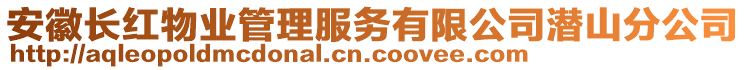 安徽長紅物業(yè)管理服務(wù)有限公司潛山分公司