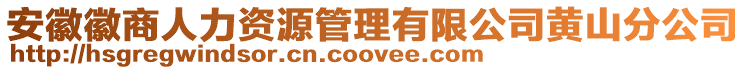 安徽徽商人力資源管理有限公司黃山分公司