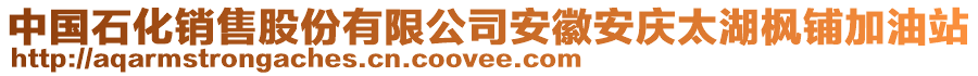 中國石化銷售股份有限公司安徽安慶太湖楓鋪加油站