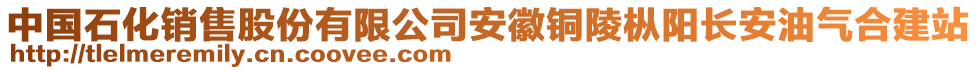 中國石化銷售股份有限公司安徽銅陵樅陽長安油氣合建站