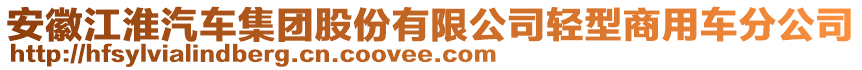 安徽江淮汽車集團股份有限公司輕型商用車分公司